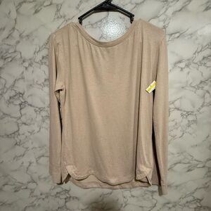 NEW Tommy Bahama Island Soft Tan Long Sleeve Top S